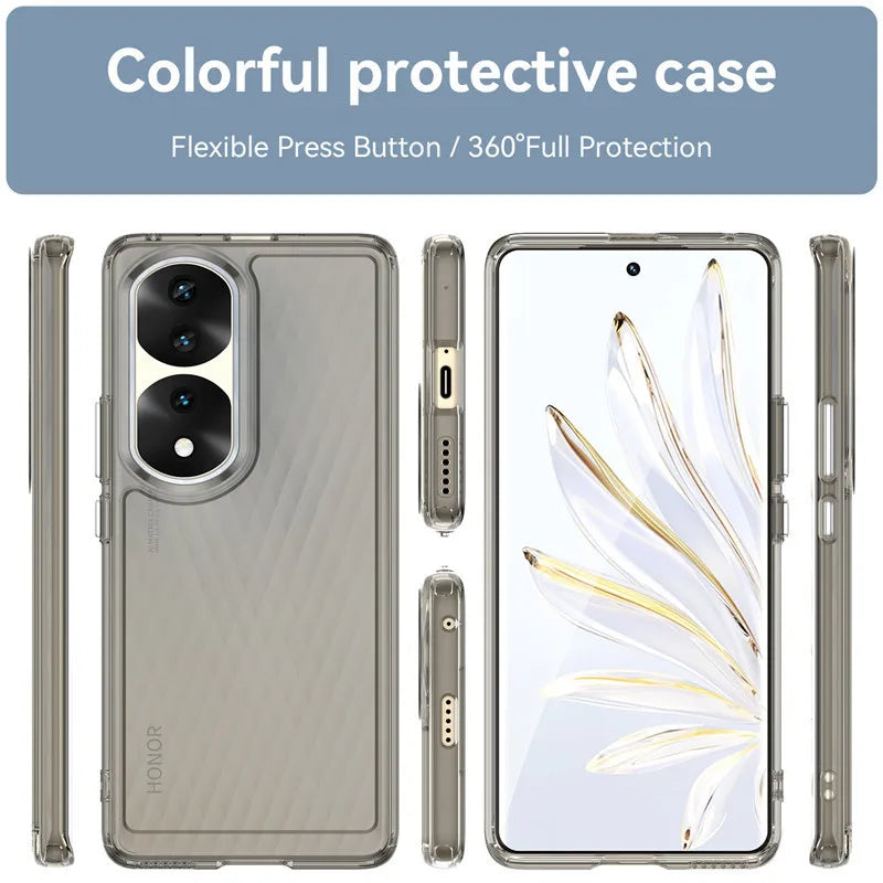 For Honor 70 Pro Case For Honor 70 Pro Cover 6.78 inch Shockproof Candy Soft Silicone Transparent Bumper For Honor 70 Pro 5G