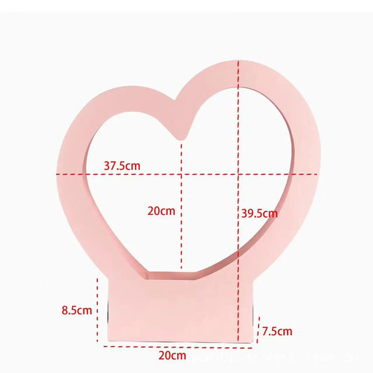 2024 Love Flower Basket Valentines Day Decoration Heart-shaped Hollow Gifts Box Cute Sweet Girls Women Gift Packaging Box Holder and wedding decorations