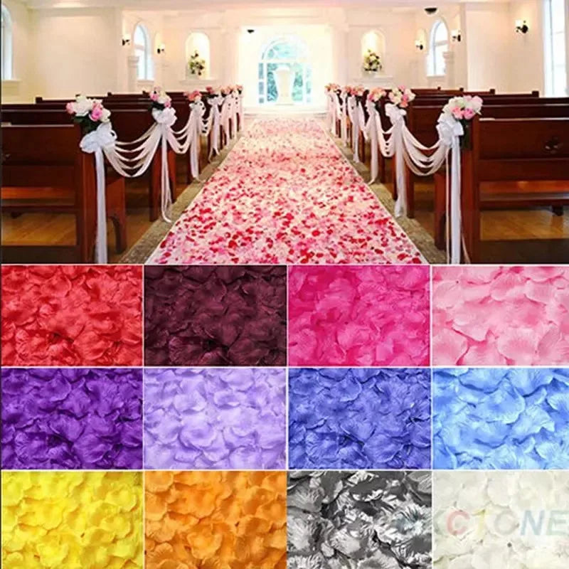 1000/3000pcs Sale Rose Flower Petal Wedding Silk White Petals Wedding Party Decor Red Rose Petal Artificial Flowers Supplies 50%