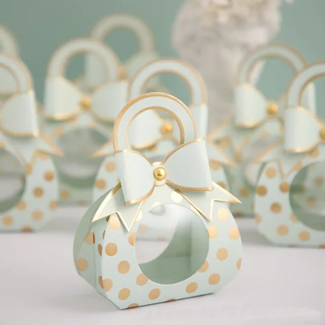 10PCS Wedding Favor Box and Bags Chocolate Candy Boxes for Wedding Baby Shower Birthday Guests Favors Event Party