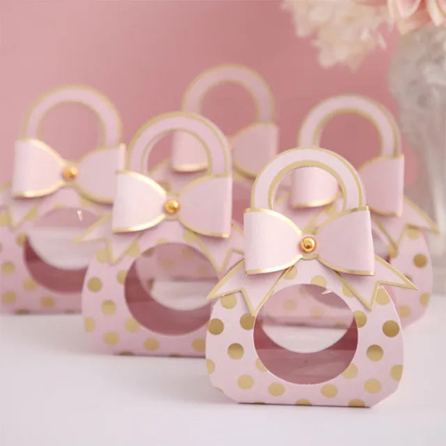 10PCS Wedding Favor Box and Bags Chocolate Candy Boxes for Wedding Baby Shower Birthday Guests Favors Event Party