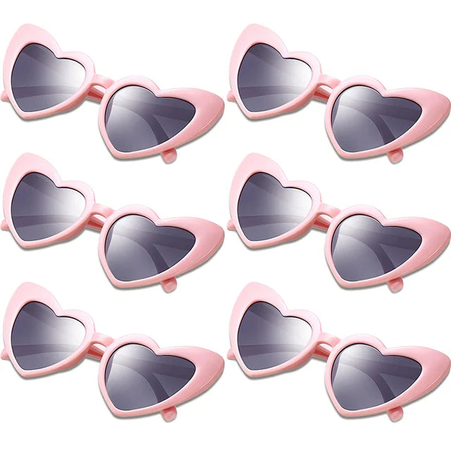 12-100Pairs Heart Sunglasses Bulk Wedding Party Favors for Guests Bachelorette Hen Party Fun Glasses Team Bride Bridesmaids Gift