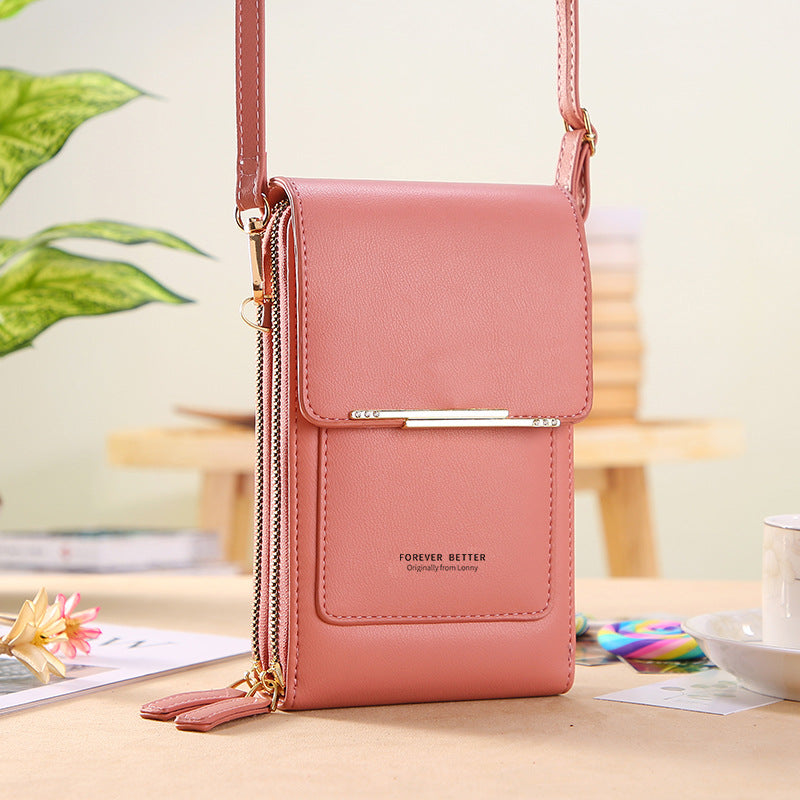 Touch Screen Mobile Phone Bag Small Crossbody Shouder Bags Women Long Wallet