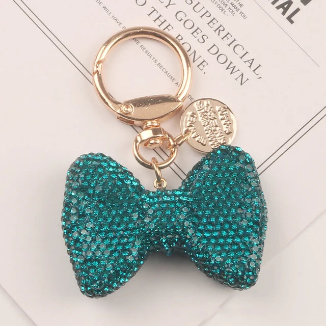 1PC Crystal Round Ball Keychain Female Stylish Portable Full Rhinestone Leather Strass Lanyard Bag Charms Pendant Car Key Ring