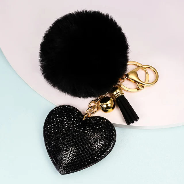 1PC Crystal Round Ball Keychain Female Stylish Portable Full Rhinestone Leather Strass Lanyard Bag Charms Pendant Car Key Ring