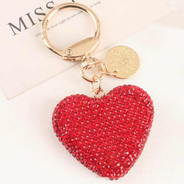 1PC Crystal Round Ball Keychain Female Stylish Portable Full Rhinestone Leather Strass Lanyard Bag Charms Pendant Car Key Ring