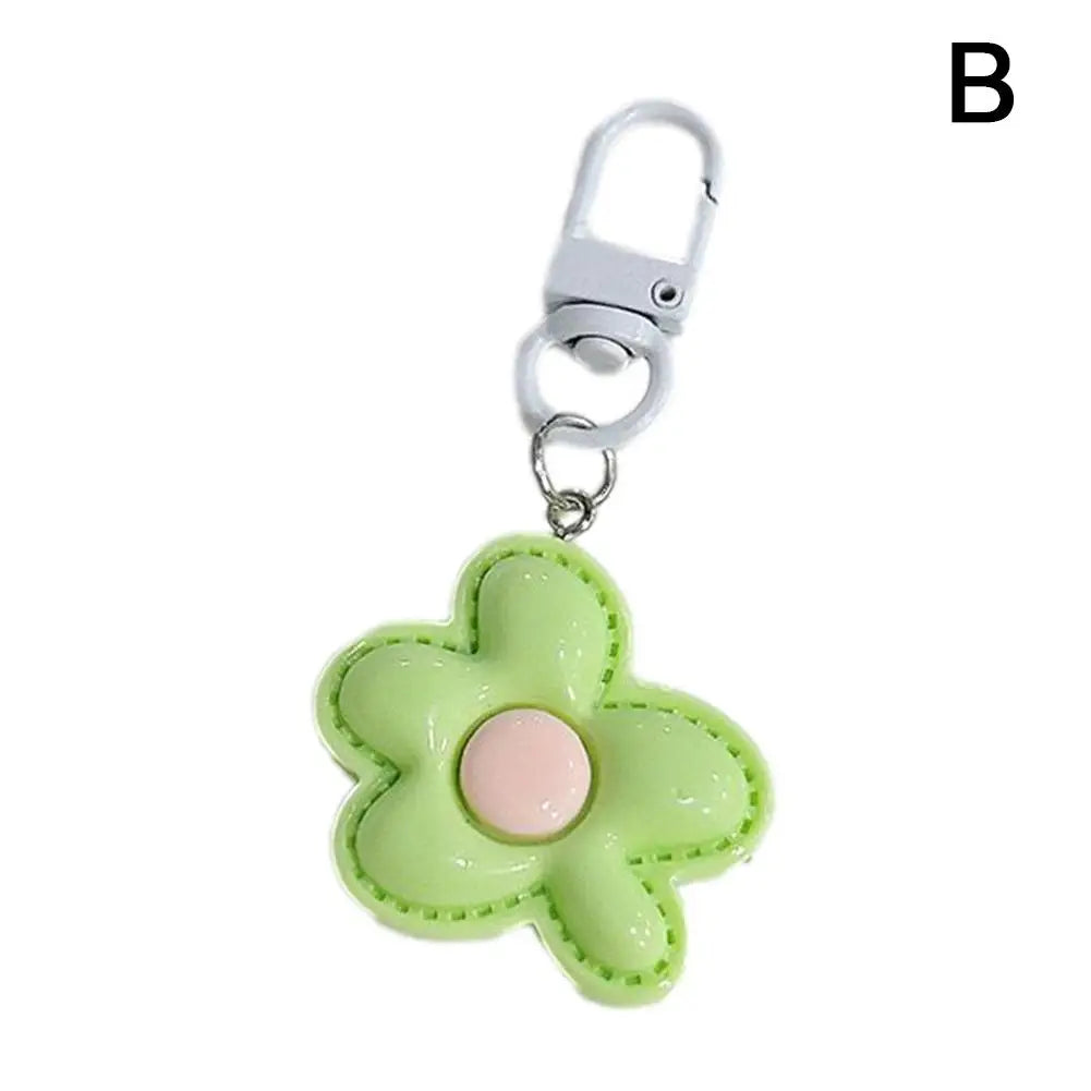 Candy Color Flower Keychain Lovely Flower Keychain Cute Backpack Ornaments Pendant Keyring For Bag Jewelry Gifts