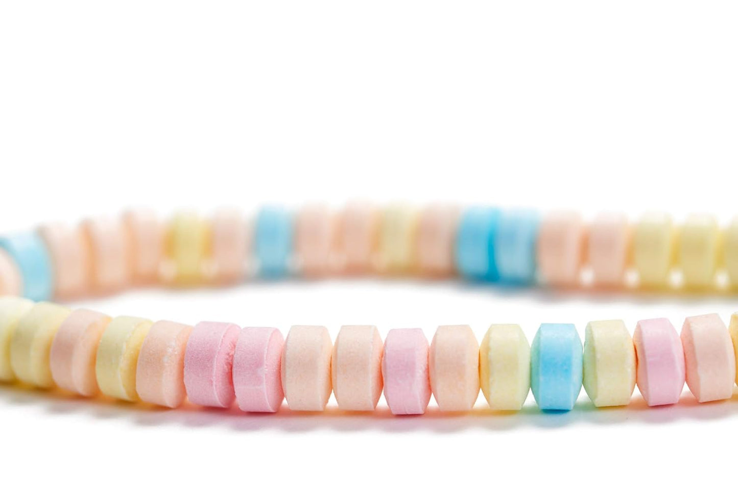 36 Candy Necklaces Individually Wrapped, Choker Style, Nostalgic Pastel Candy Jewelry Perfect for Party Favors, Pinata Fillers and Goodie Bags, Packed in a Convenient Display Tub, by