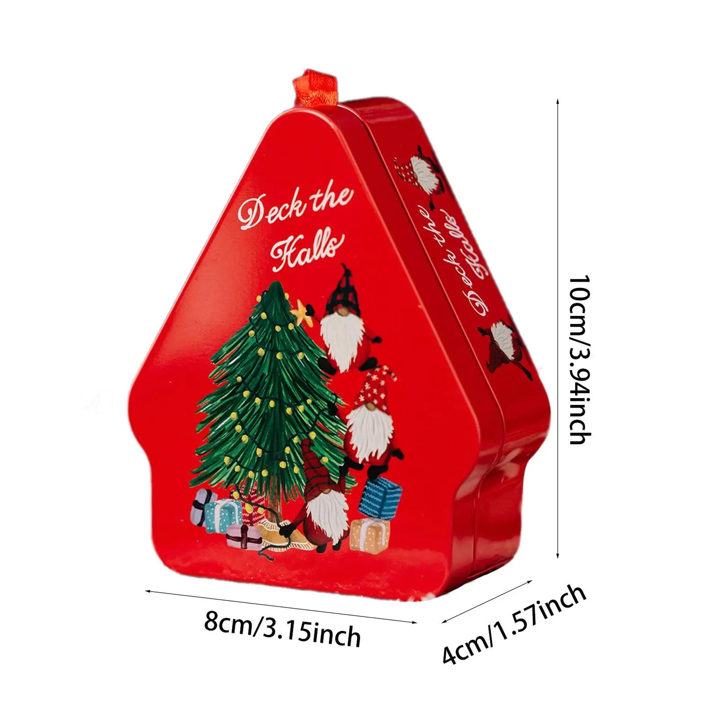 Christmas Candy Box Decorative Ornament Chocolate Snacks Storage Gifts Packaging Snacks Case Tinplate Candy Jar Gift Box