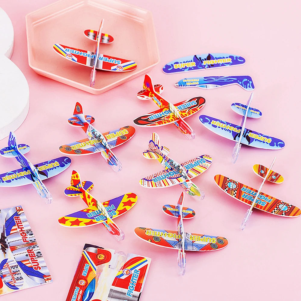 20Pcs Kids Party Supplies DIY Multicolor Foam Airplane Boys Girls Birthday Party Souvenirs Pinata Filler Kindergarten Prize Toys