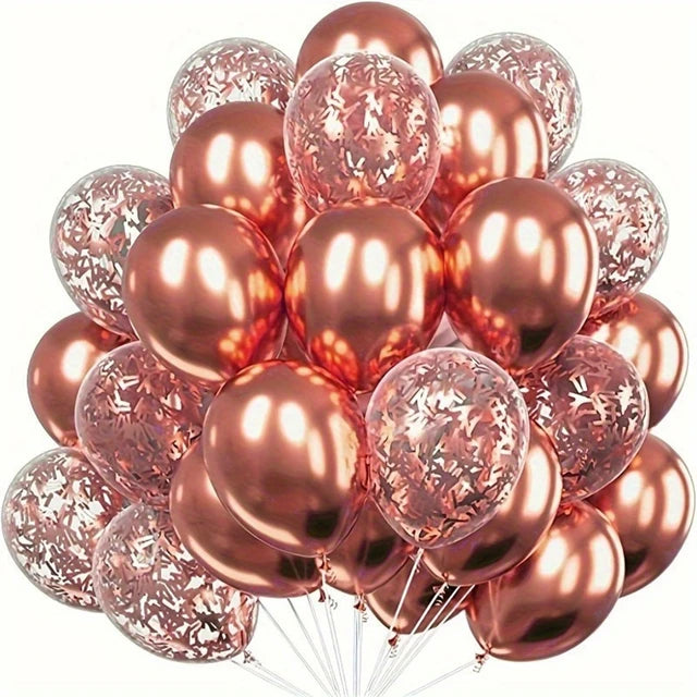 20pcs Metallic Confetti Balloons Party Latex Balloons for Birthday Weddings Anniversary Valentine's Day Party Decorations