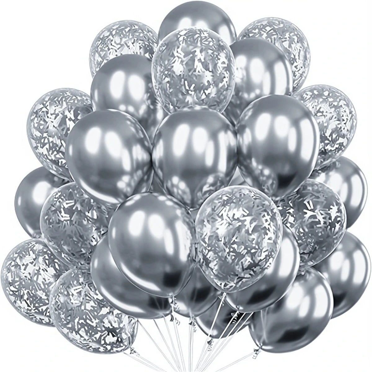 20pcs Metallic Confetti Balloons Party Latex Balloons for Birthday Weddings Anniversary Valentine's Day Party Decorations