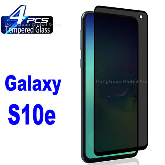 1/4Pcs Anti Spy Tempered Glass For Samsung Galaxy S10e SM-G970 Screen Protector Privacy Glass Film