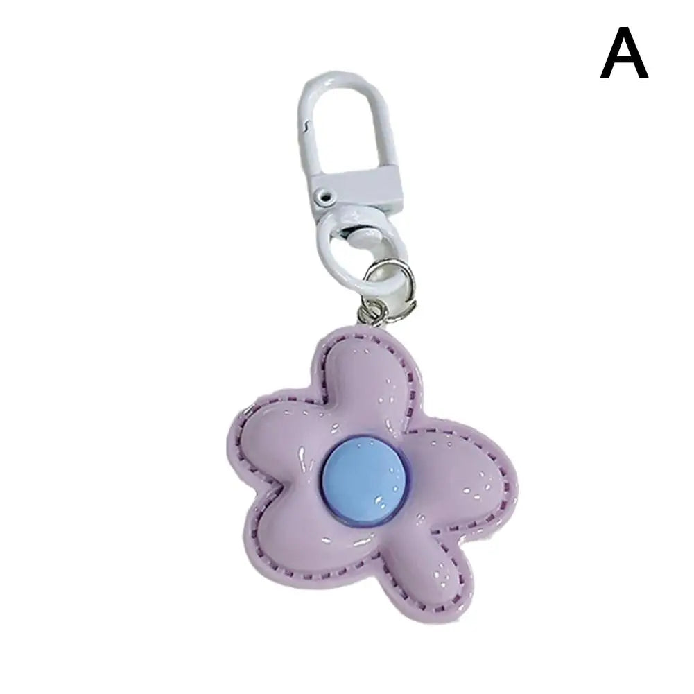 Candy Color Flower Keychain Lovely Flower Keychain Cute Backpack Ornaments Pendant Keyring For Bag Jewelry Gifts