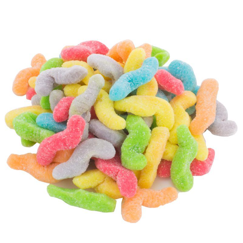 Gummi Tiny Neon Worms Candy Toppings | TR Toppers G420-181 | Premium Dessert Toppings, Mix-Ins and Inclusions | Canadian Distribution-0