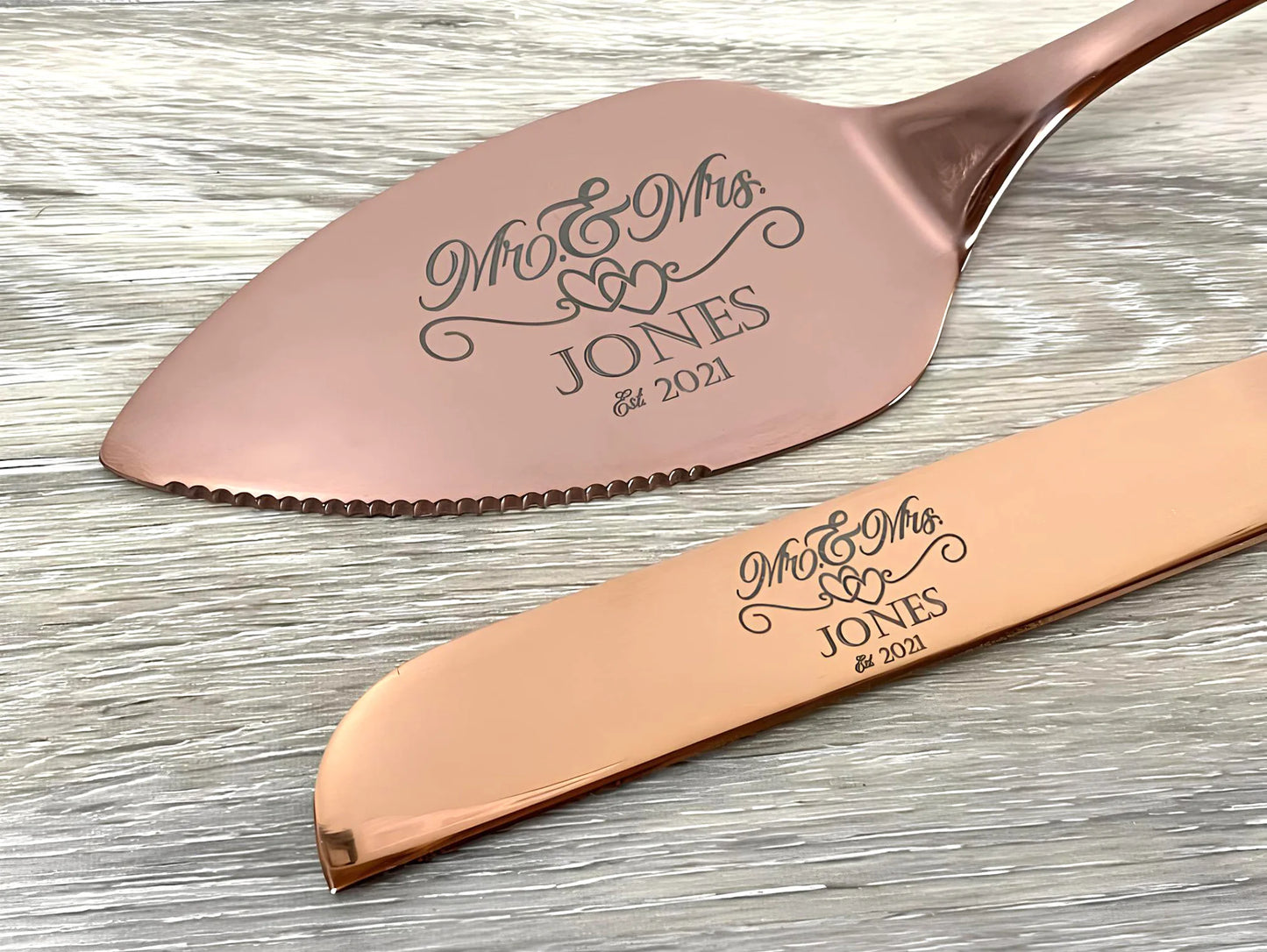 2pcs Personalized Cake Cutting Knife Set for Wedding Party Accessories Wedding Souvenirs Laser Engraved Cake Cutting Knife Gift