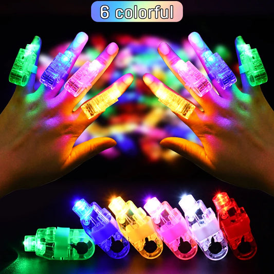 30/60/100Pcs LED Finger Light For Christmas Halloween Party Decoration Kids Birthday Party Favors Goodie Bag Filler Toys