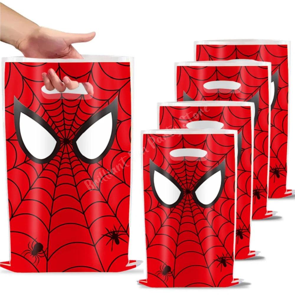 10/20/30pcs Candy Bags Gift Packing Bags Biscuit Spiderman Birthday Party Decorations Gift Candy Bag Baby Shower Party Supplies