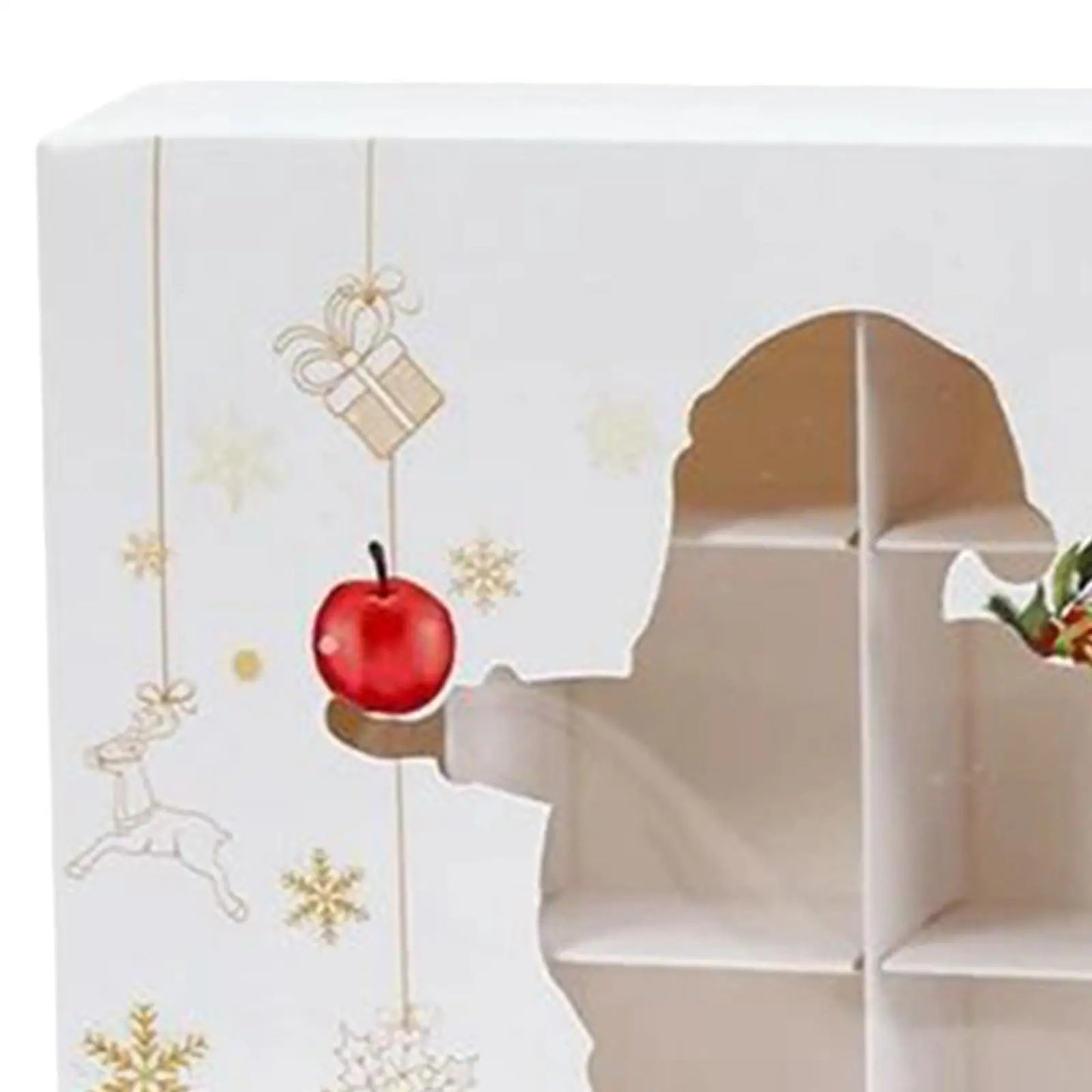 Christmas Candy Box Cookie Gift Basket with Clear Window Decorative Treat Box Pastry Container for Wrapping Gifts.