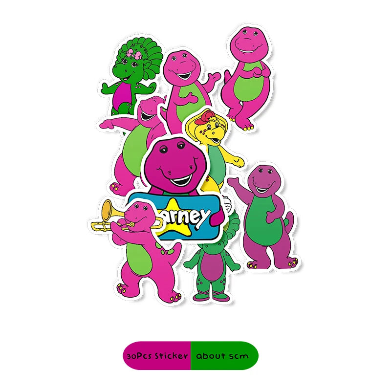 disney Barney Themed Birthday Party DIY Decorations Disposable water bottle label banner cake flag balloon Baby Shower Supplies