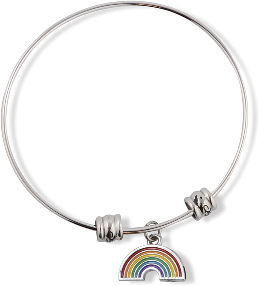 Emerald Park Jewelry Rainbow Fancy Charm Bangle-0