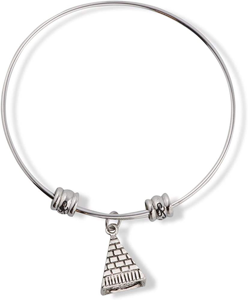 Egyptian Jewelry | Pyramid Bracelet Charm Fancy Bangle-0