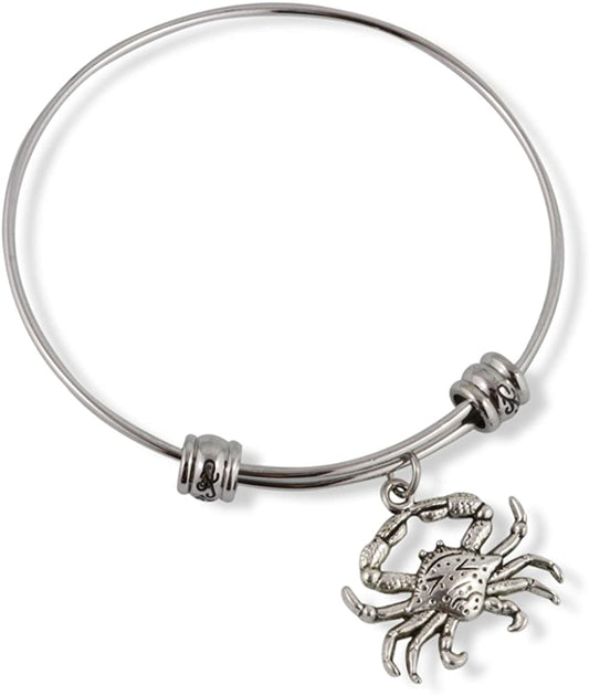 Emerald Park Jewelry Crab (with Detail on Shell) Fancy Bangle-0