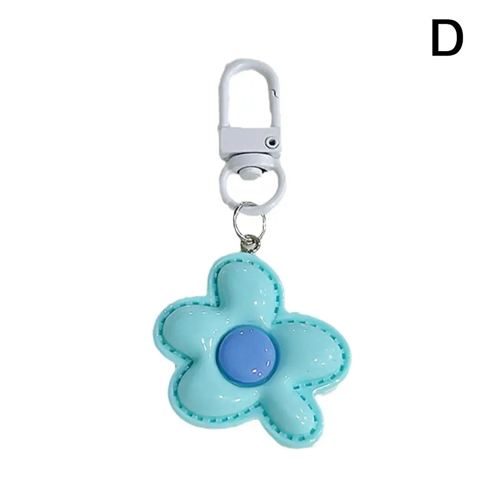 Candy Color Flower Keychain Lovely Flower Keychain Cute Backpack Ornaments Pendant Keyring For Bag Jewelry Gifts