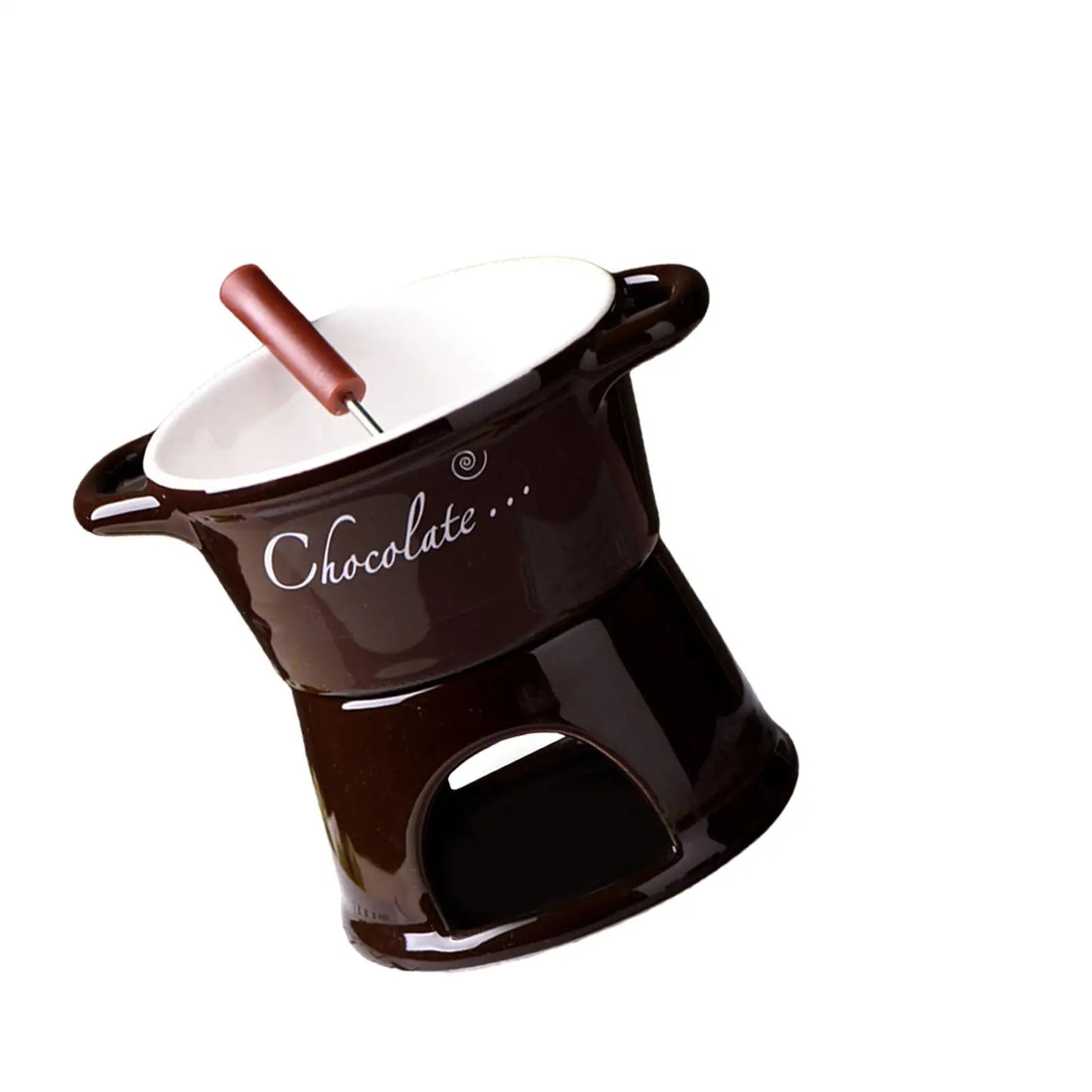 Chocolate Fondue Pot Chocolate Melter Pot Kitchen Appliances Cookware Cheese Fondue Pot for Candy Party Cheese Snack Dessert