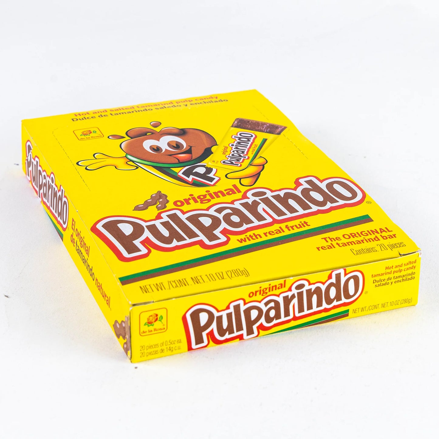 Pulparindo Tamarind Candy, Original Hot and Salted Mexican Candy, 20 Count