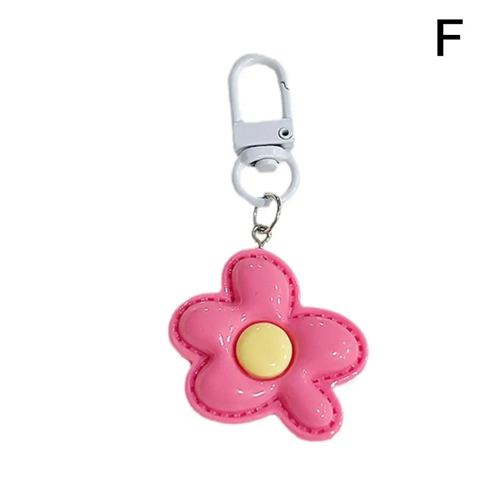 Candy Color Flower Keychain Lovely Flower Keychain Cute Backpack Ornaments Pendant Keyring For Bag Jewelry Gifts