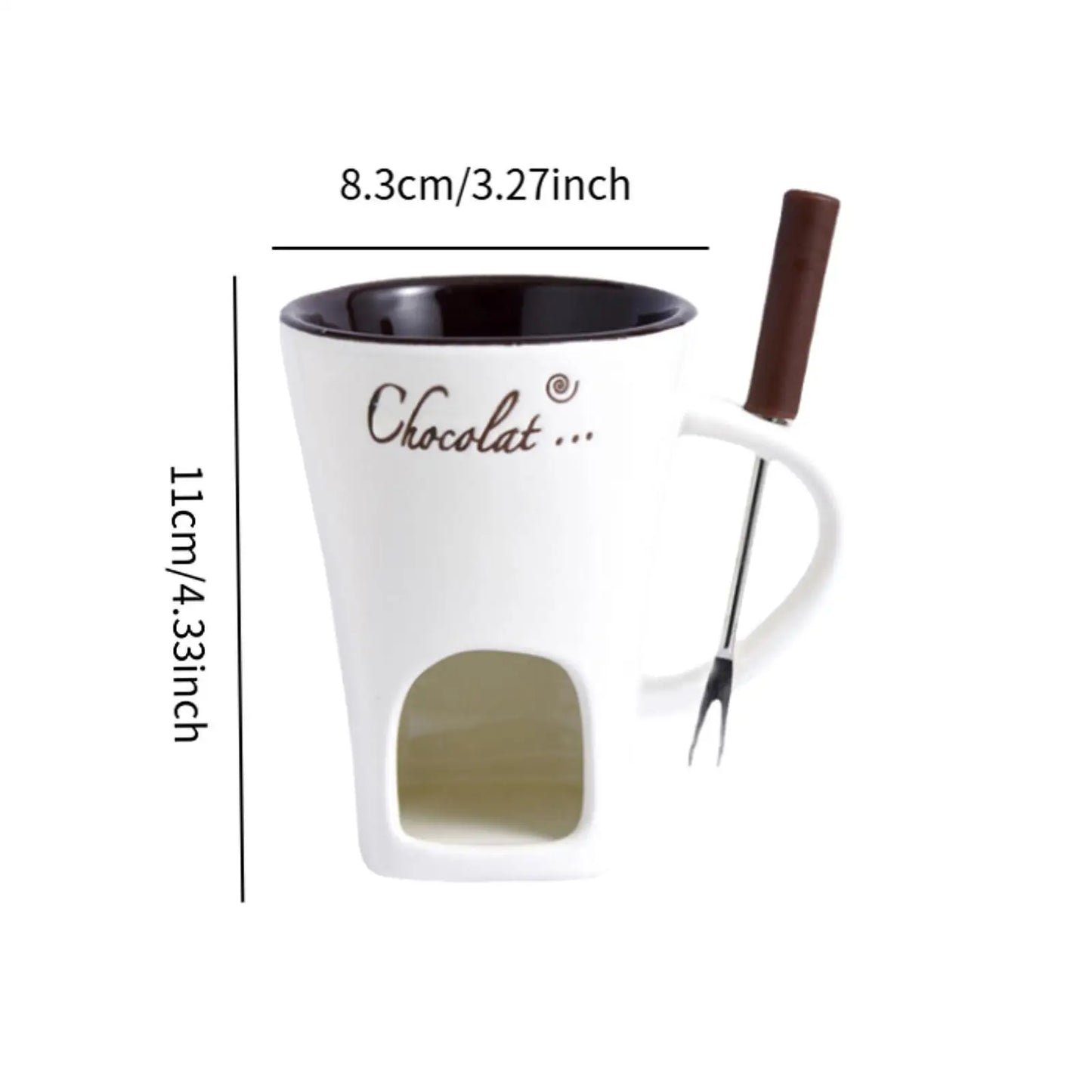 Chocolate Fondue Pot Wedding Caramel Anniversary Cookware Fondue Warmer Mug