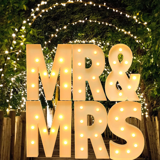 91.5cm Giant Letters Frame Box with Warm Lights String Wedding Decoration Marry Me Propose Party Supplies Birthday Baby Shower