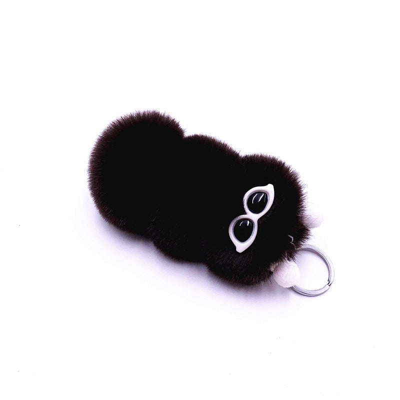 New Cute Caterpillar Key Chain Cute Candy Color Cartoon Plush Bag Pendant Car Key Chain Accessories