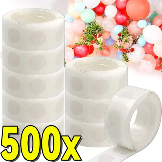 Balloon Glue Dot Adhesive Point Tape  Double Sided Clear Sticky Birthday Wedding Party Balloons Glue Sticker Balloons Stand Arch