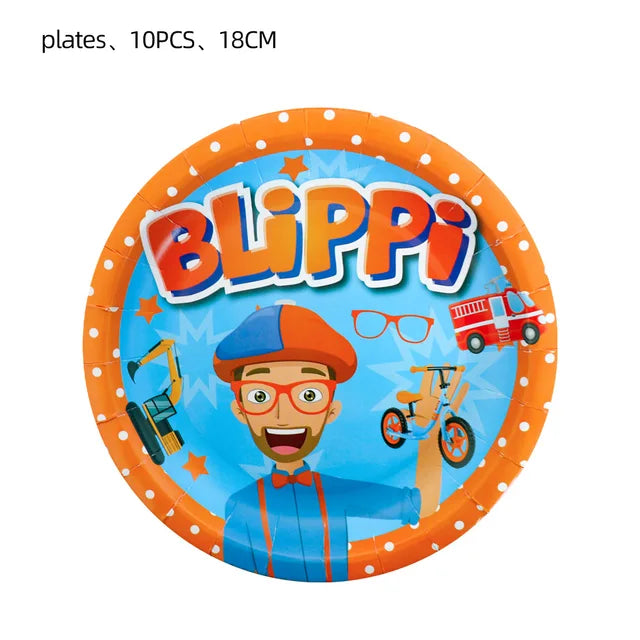 Blippiing English Teacher Birthday Party Decorations Disposable Dinnerware Cup Plate Tablecloth for Kids Baby Shower Supplies