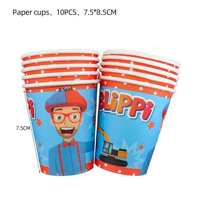 Blippiing English Teacher Birthday Party Decorations Disposable Dinnerware Cup Plate Tablecloth for Kids Baby Shower Supplies