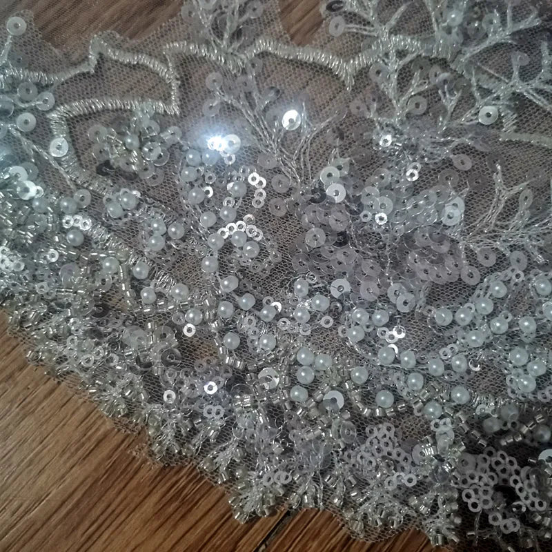 Bridal Wedding Veil Sparkling Pearl Sequins Lace Cathedral Wedding Accessories Hair Accessories 2024 New Veil