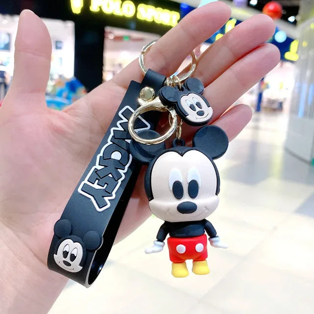 Cartoon Anime Disney Keychain Mickey Mouse Minnie Lilo & Stitch Keyring Key Chain