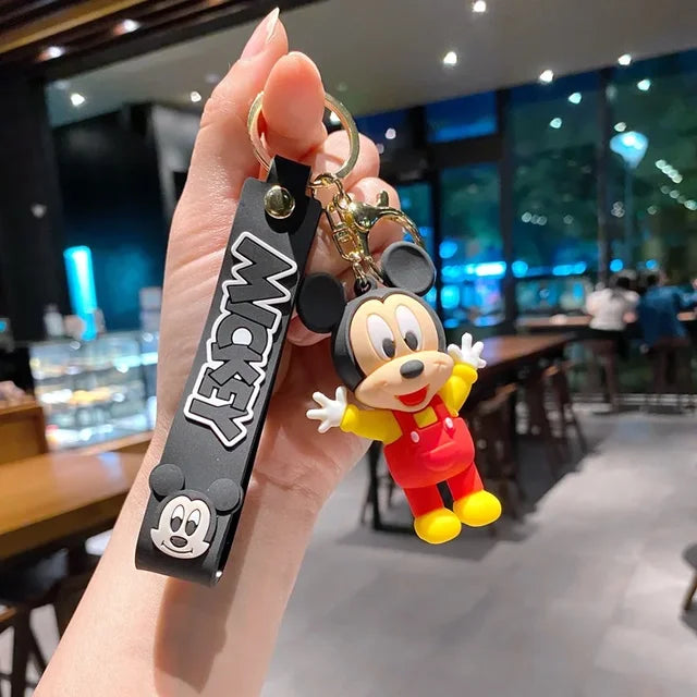 Cartoon Anime Disney Keychain Mickey Mouse Minnie Lilo & Stitch Keyring Key Chain