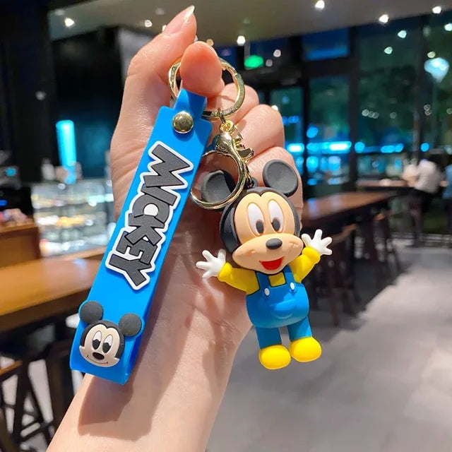 Cartoon Anime Disney Keychain Mickey Mouse Minnie Lilo & Stitch Keyring Key Chain