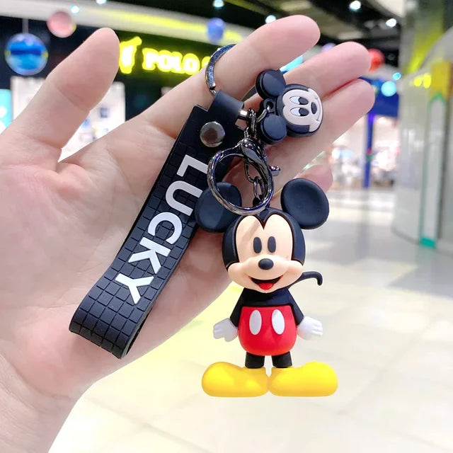 Cartoon Anime Disney Keychain Mickey Mouse Minnie Lilo & Stitch Keyring Key Chain