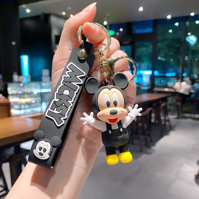 Cartoon Anime Disney Keychain Mickey Mouse Minnie Lilo & Stitch Keyring Key Chain