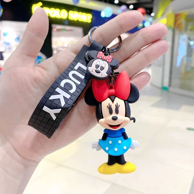 Cartoon Anime Disney Keychain Mickey Mouse Minnie Lilo & Stitch Keyring Key Chain