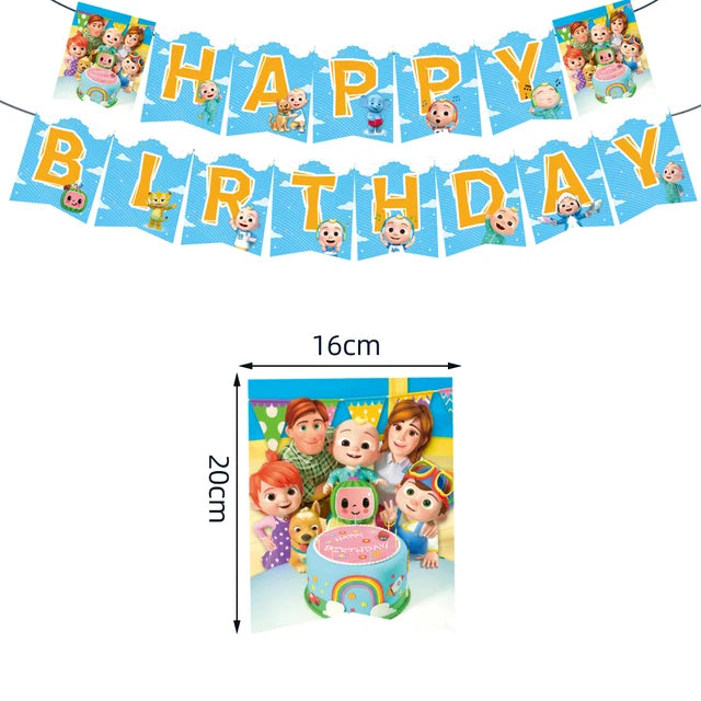 Cartoon Melon Theme Birthday Party Decoration Disposable Set Tableware Plate Napkins Tablecloth For Kid Shower Supplies Puzzle