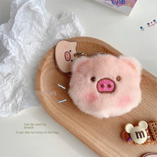 Cute Plush Cartoon Pig Head Pig Ass Doll Piggy Pin Student Bag Pendant Keychain