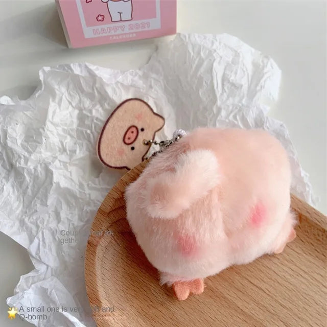 Cute Plush Cartoon Pig Head Pig Ass Doll Piggy Pin Student Bag Pendant Keychain