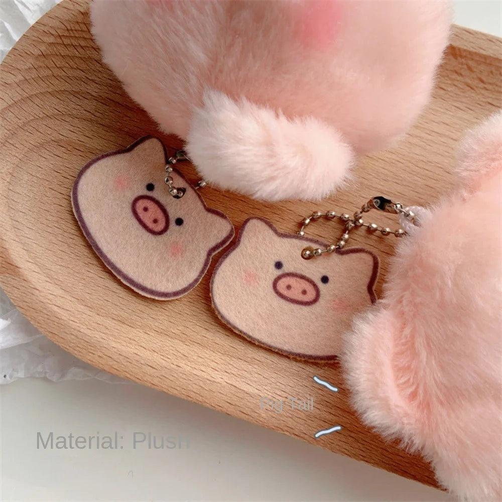 Cute Plush Cartoon Pig Head Pig Ass Doll Piggy Pin Student Bag Pendant Keychain