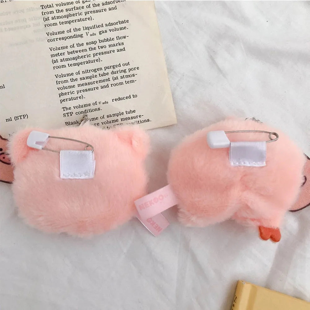 Cute Plush Cartoon Pig Head Pig Ass Doll Piggy Pin Student Bag Pendant Keychain