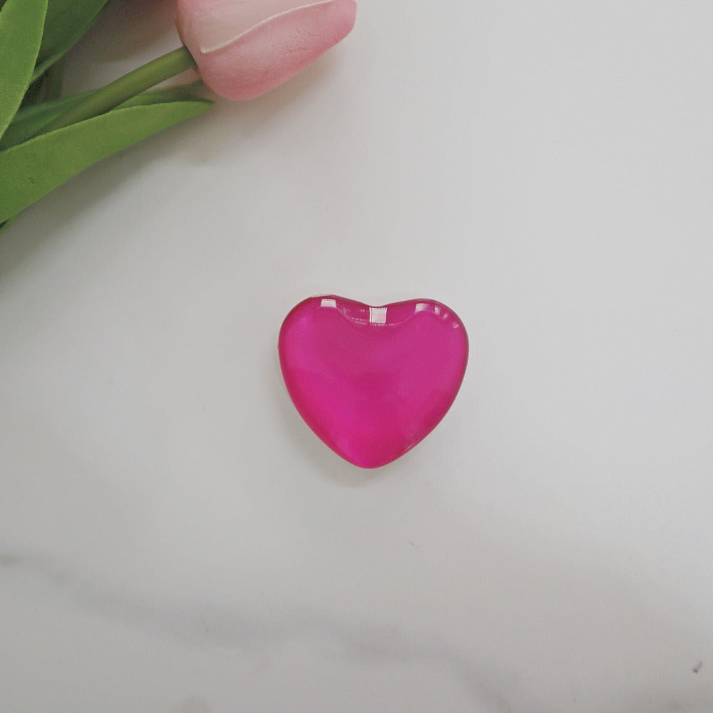 Candy colored heart-shaped stand three-dimensional heart-shaped crystal white stand cute small stand universal